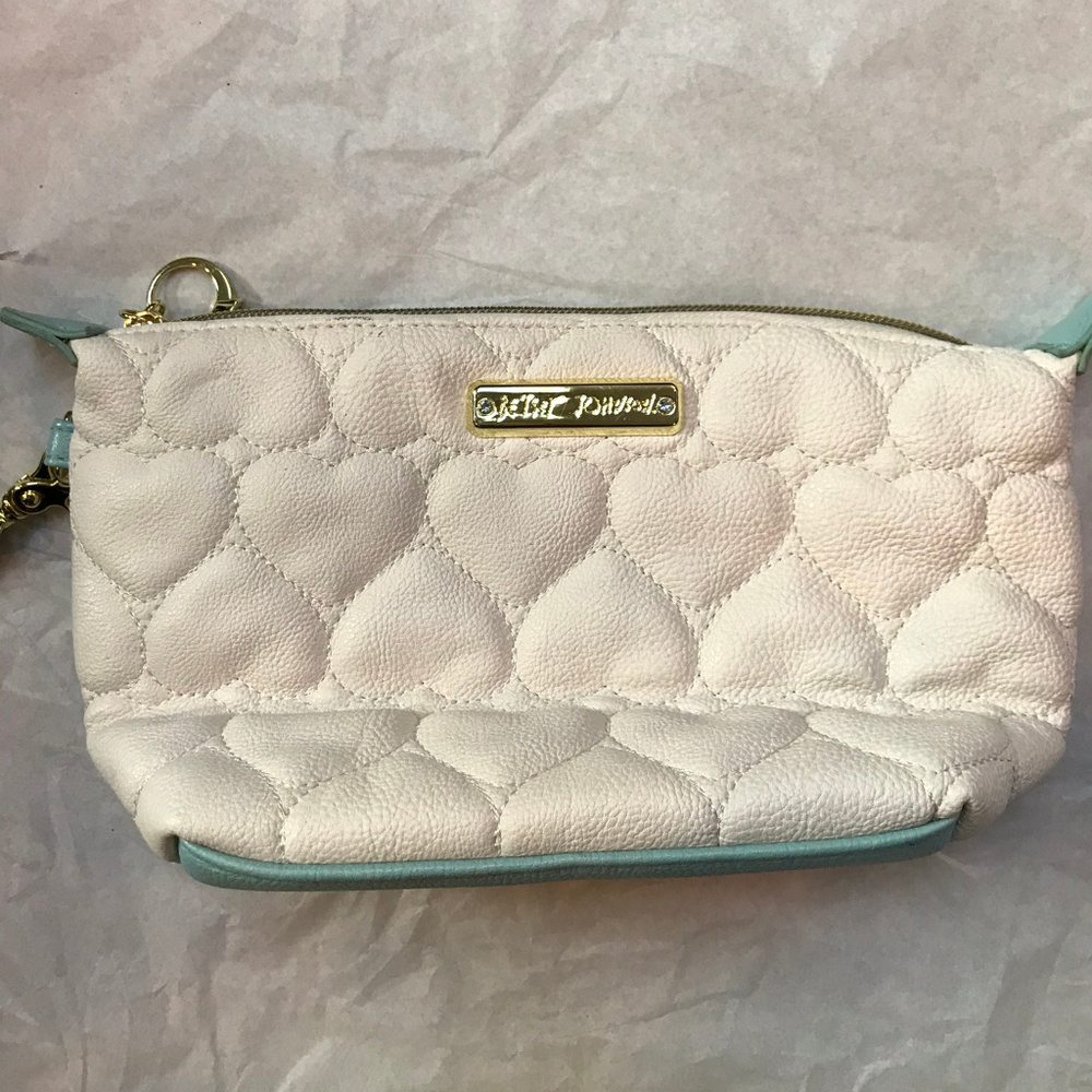 Betsey Johnson White Wristlet